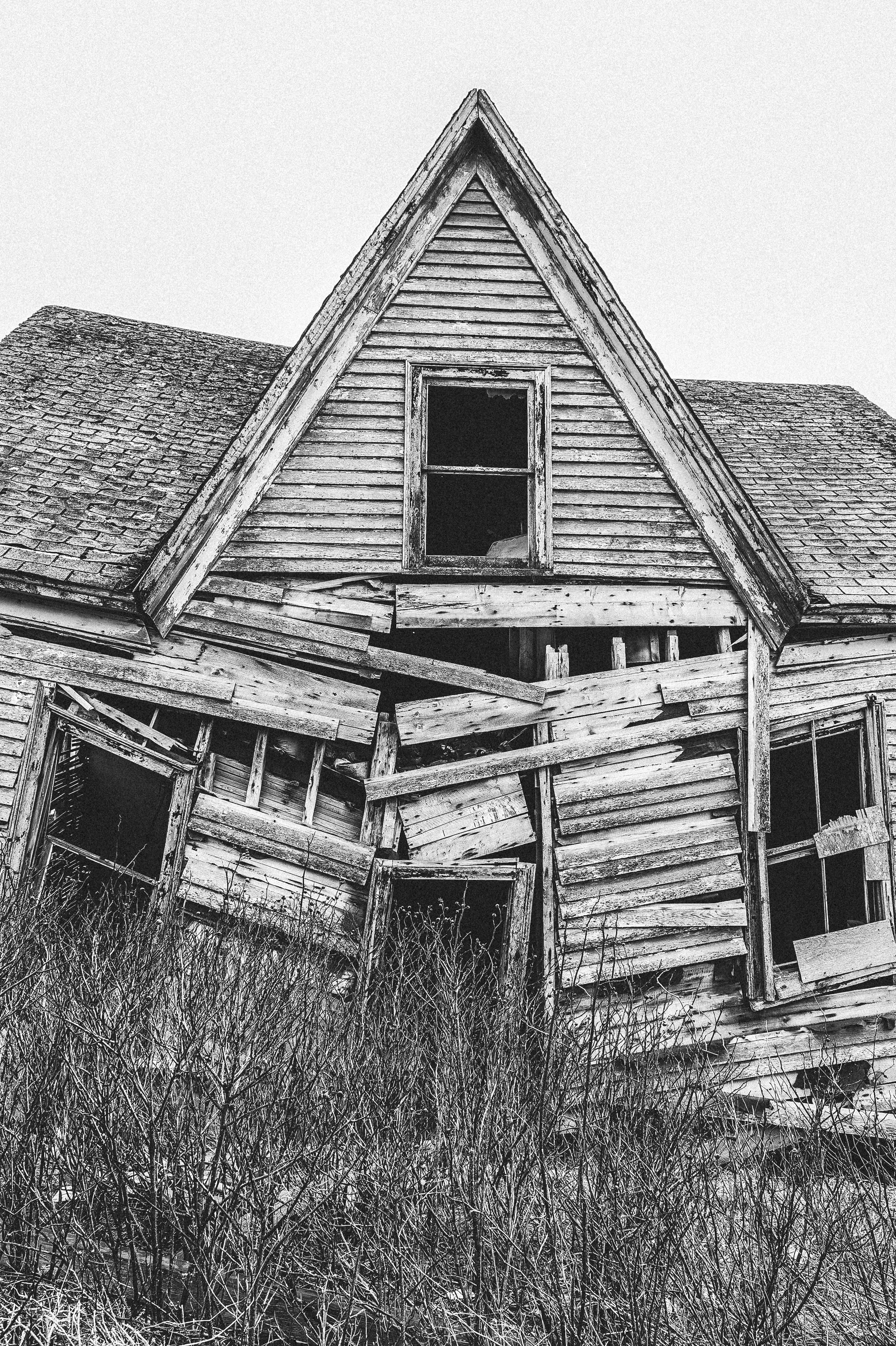 brown wooden shack