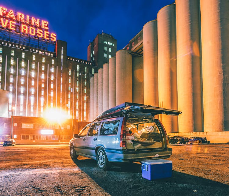 Vehicle Parked In Front Of A Building