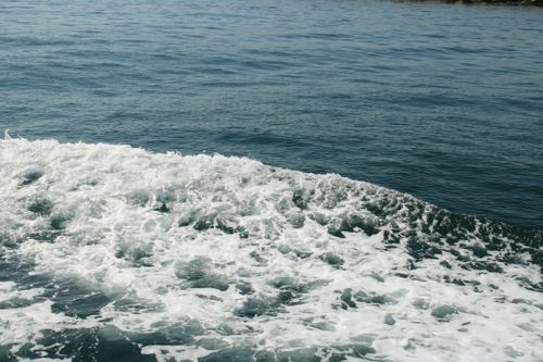 Free Serene view of ocean waves creating white foam against the blue sea. Stock Photo