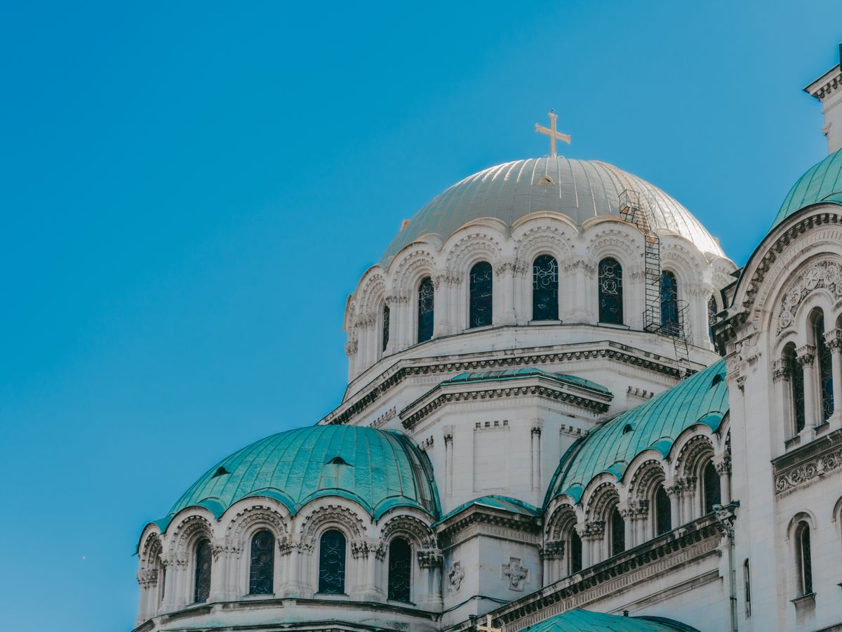 Alexander Nevsky Cathedral domes in Sofia