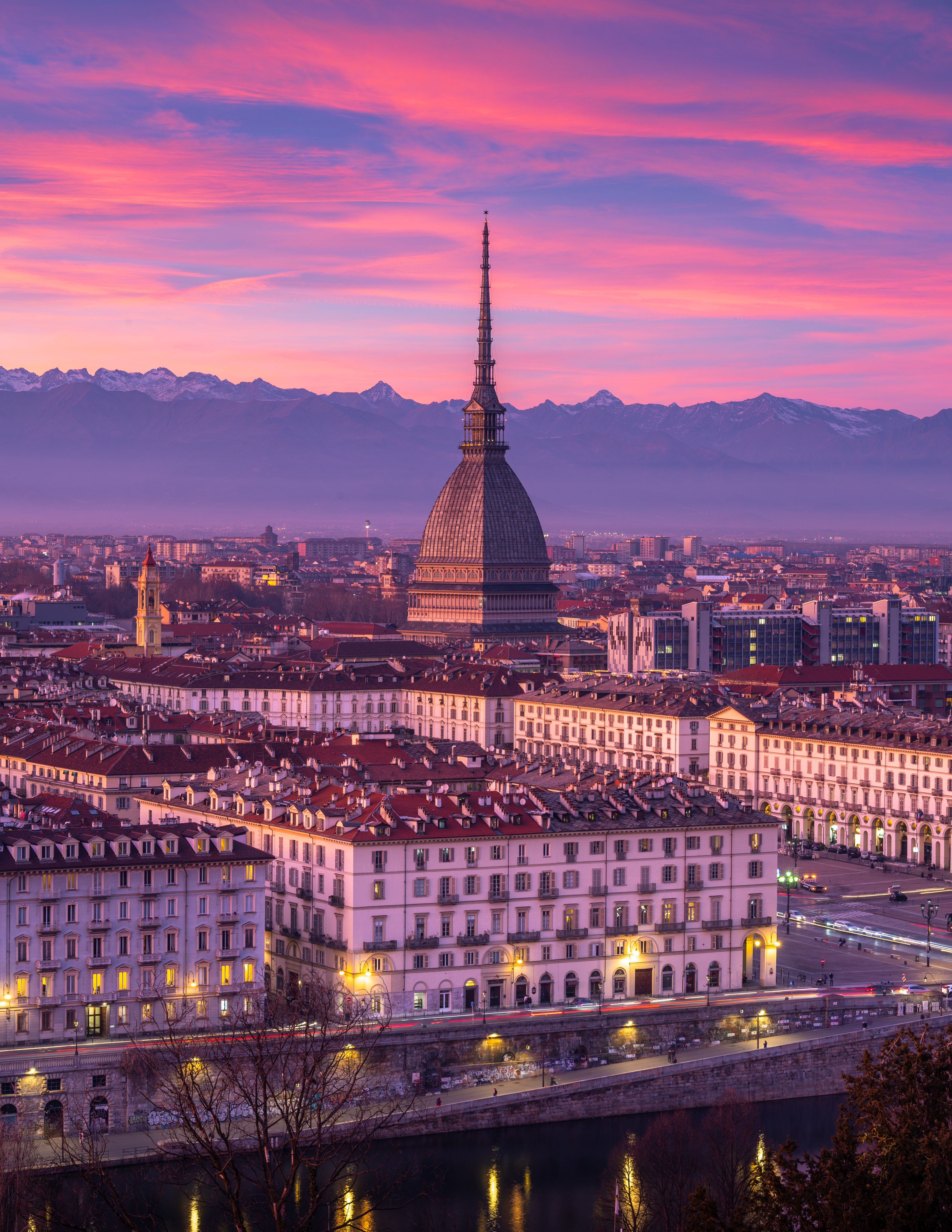 Sunset Over Turin with Mole Antonelliana · Free Stock Photo