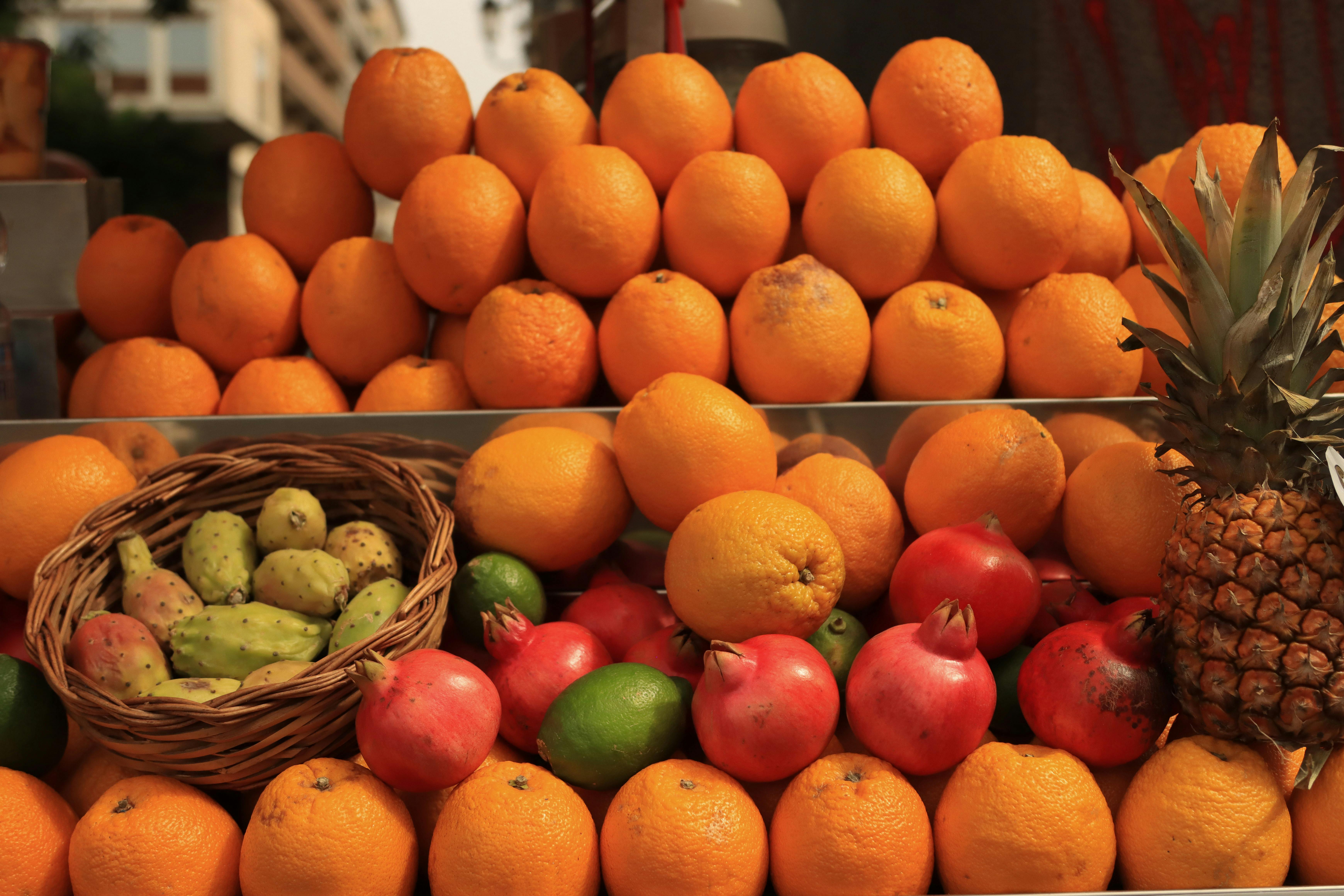 vibrant display of sicilian market fruits