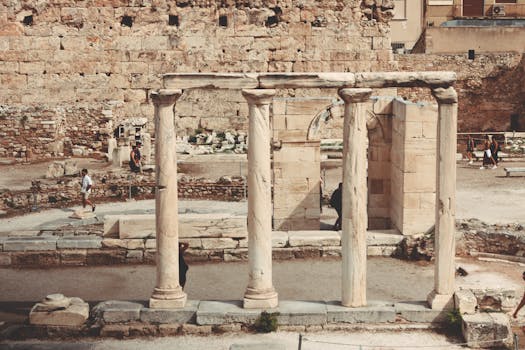 Explore the ancient ruins of Athens, Greece, showcasing classic architecture and historical significance.