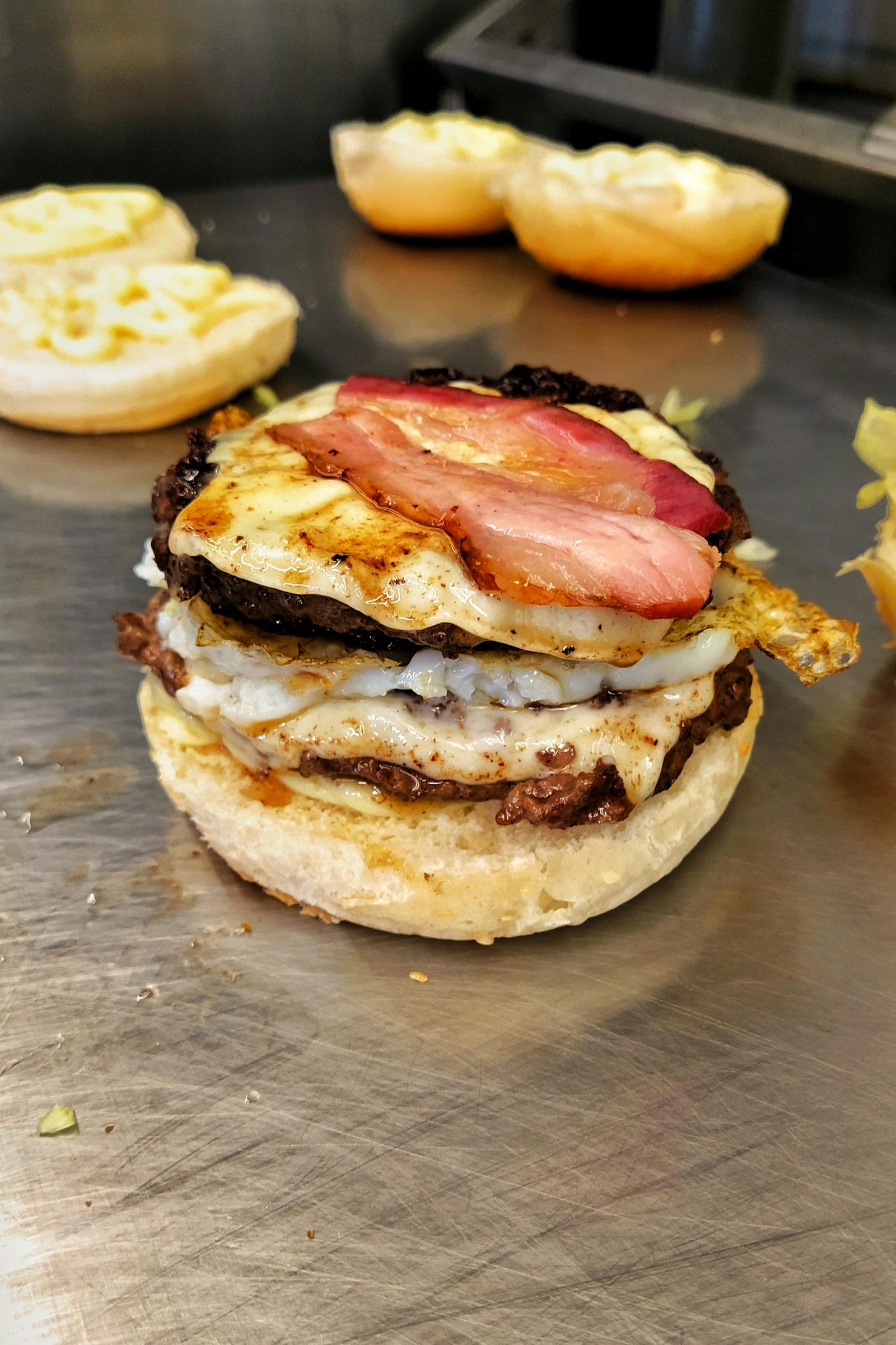 Ham and Bacon Burger · Free Stock Photo