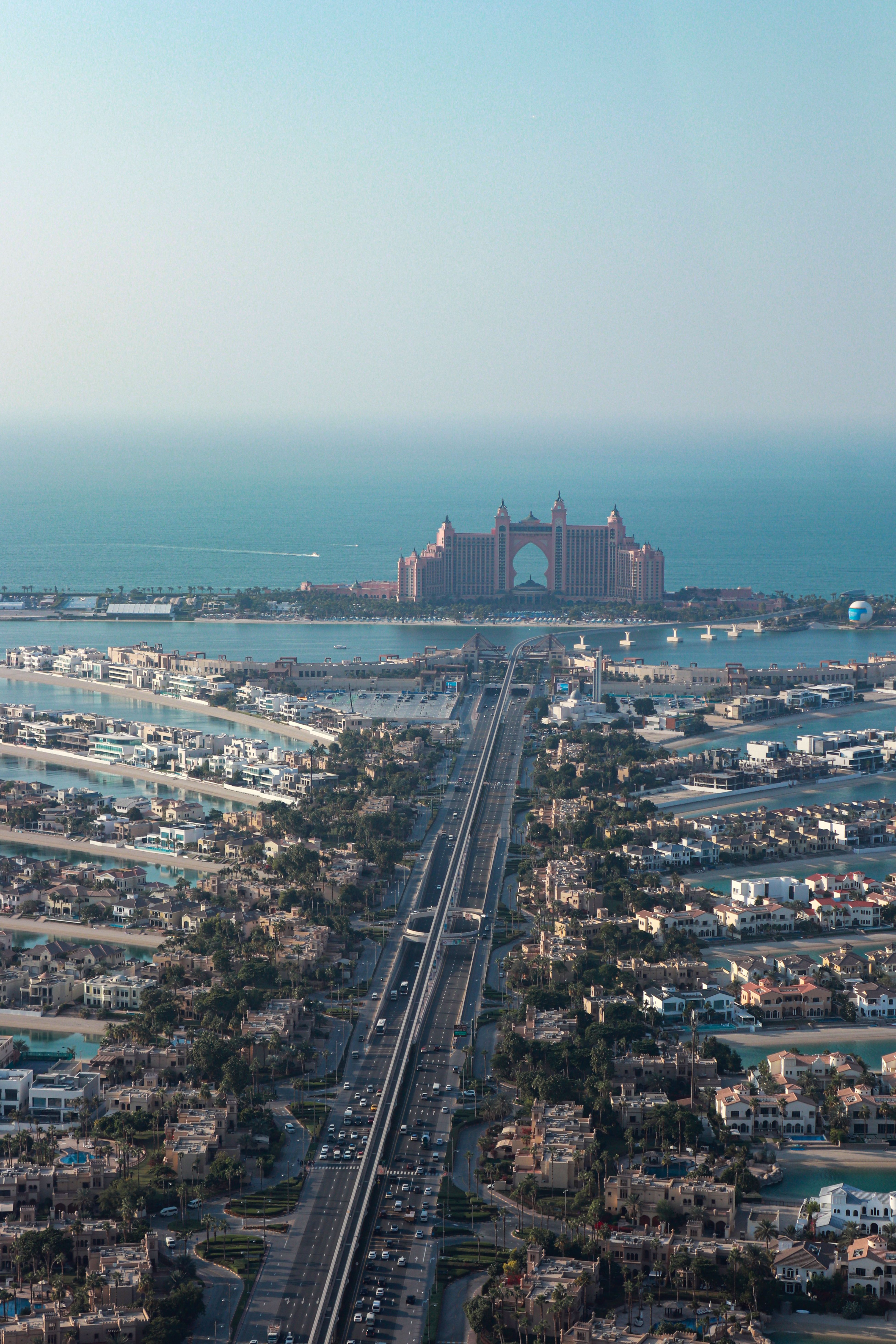 De franc Vista Aèria De L'hotel Atlantis A Palm Jumeirah Foto d'estoc