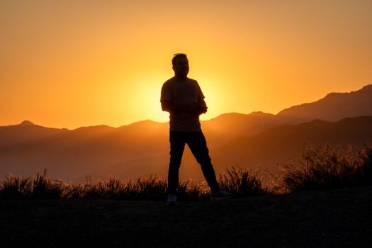 Sunset Silhouette at Mount Baldy Ridge