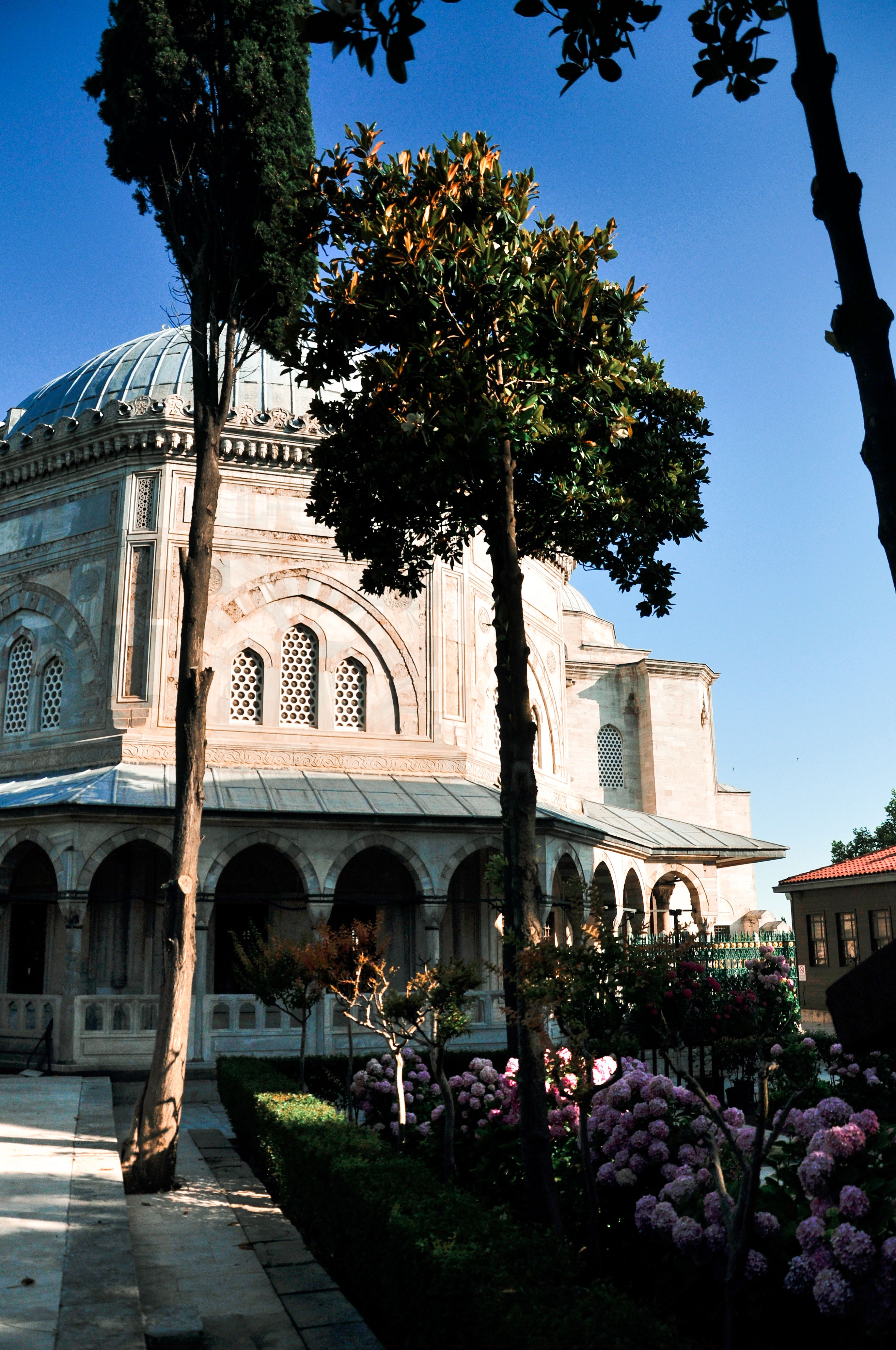 Historic Mosque Architecture in Sunlit Garden · Free Stock Photo
