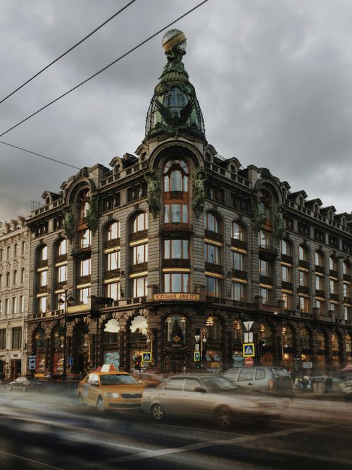 Free Singer House on Nevsky Prospekt, Saint Petersburg, Russia. Captivating architecture. Stock Photo