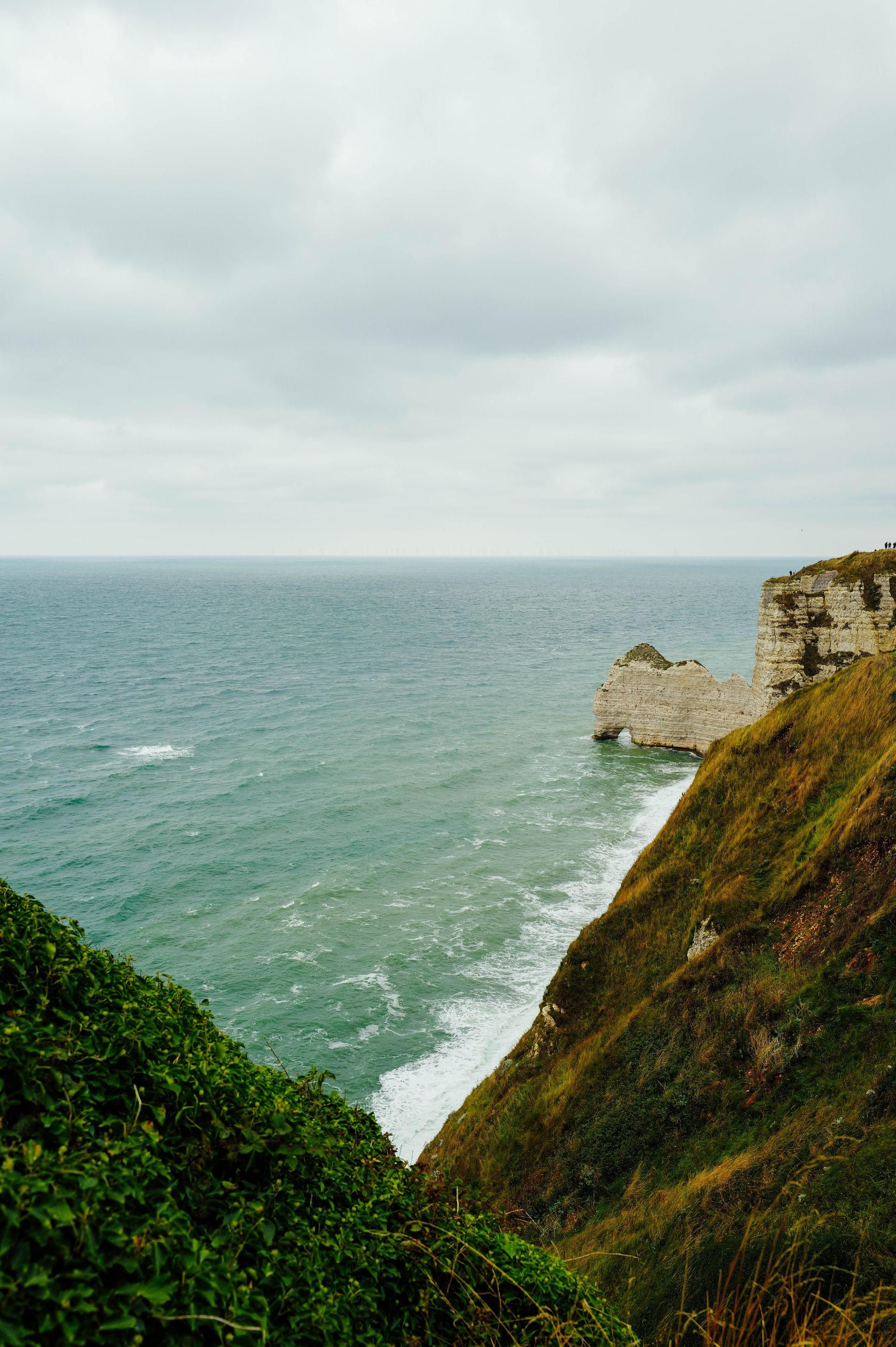 The Normandy coast at golden hour