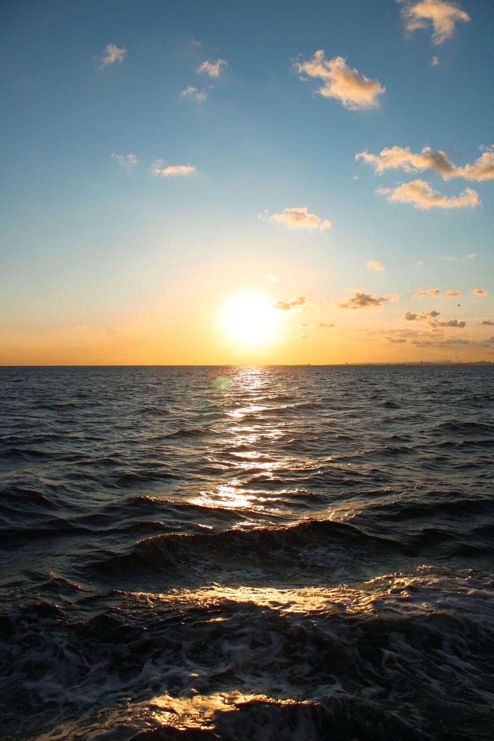 Stunning Ocean Sunset with Cloudy Sky · Free Stock Photo