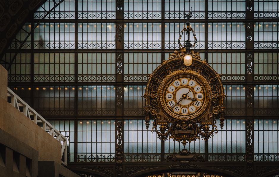 Musée D'orsay Interior'daki Süslü Saat