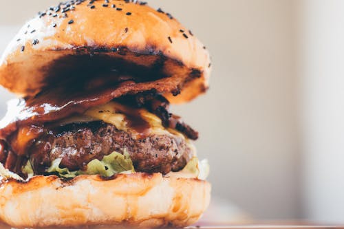 Free Close-Up Photo Of Burger Stock Photo