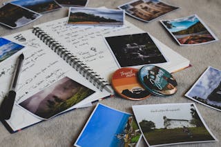 Free Assorted-photos and Notebook Stock Photo