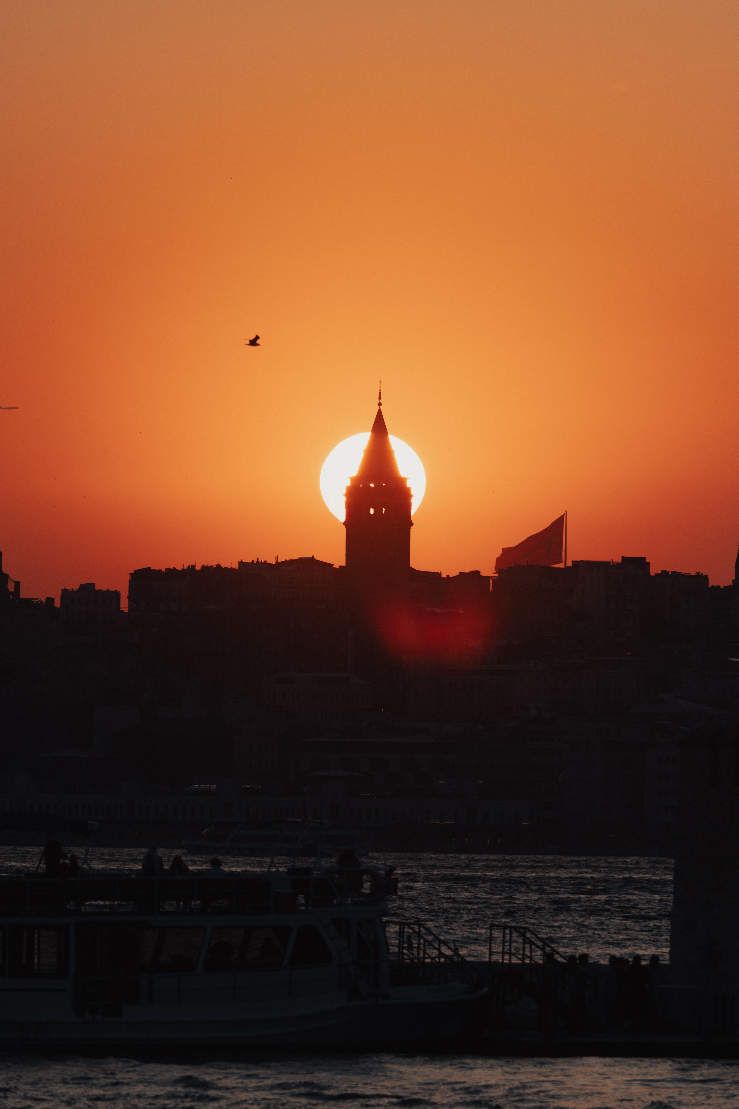 Galata Tower at Sunset in Istanbul · Free Stock Photo