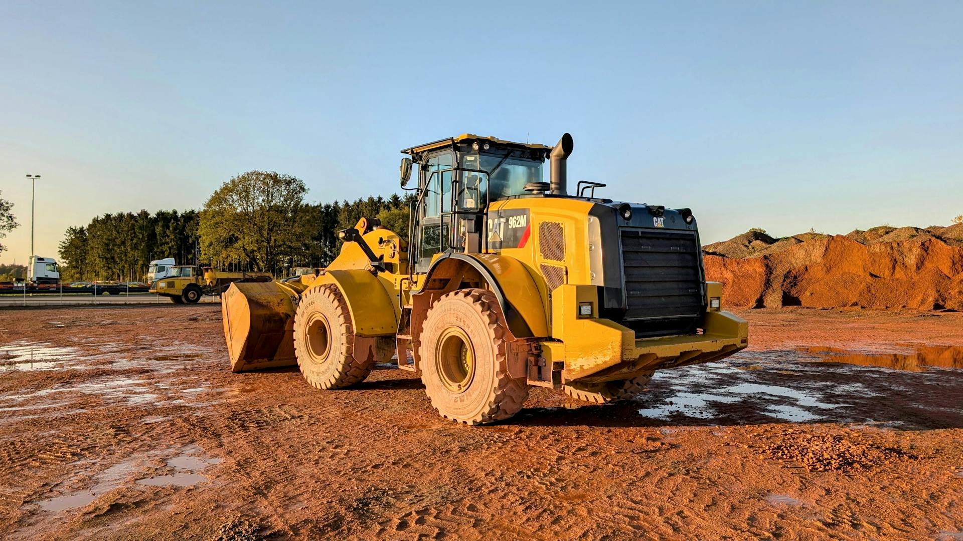 Heavy Construction Equipment at Sandy Site