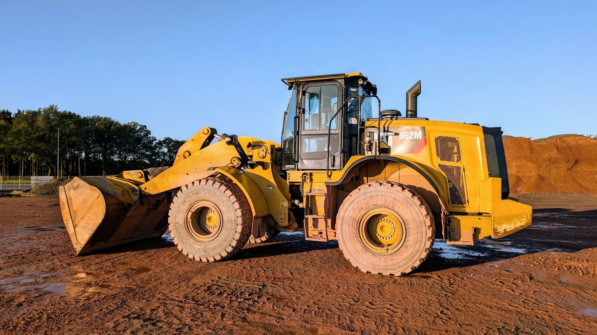 Wheel loader at a construction site