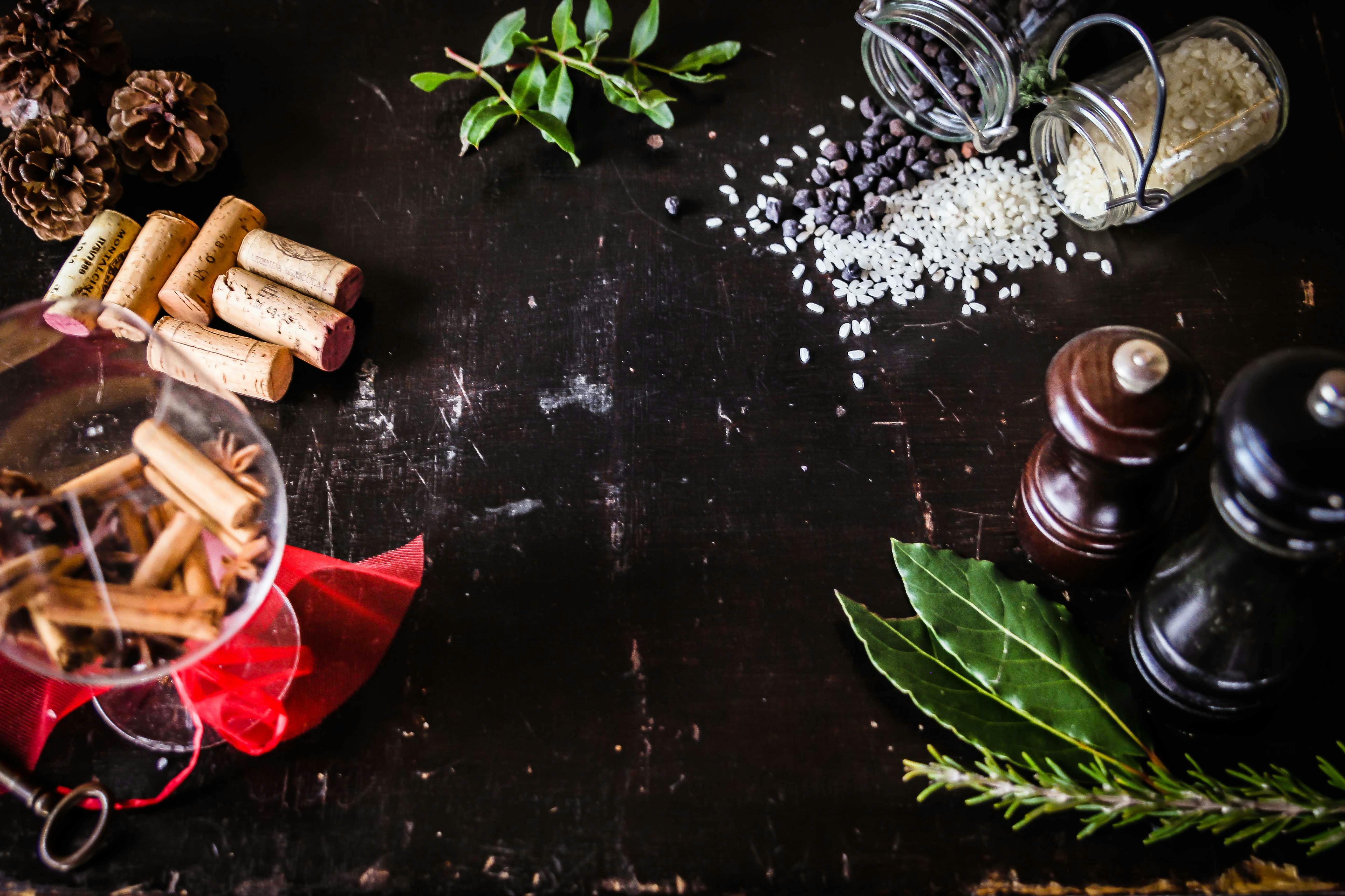 Free stock photo of background, black table