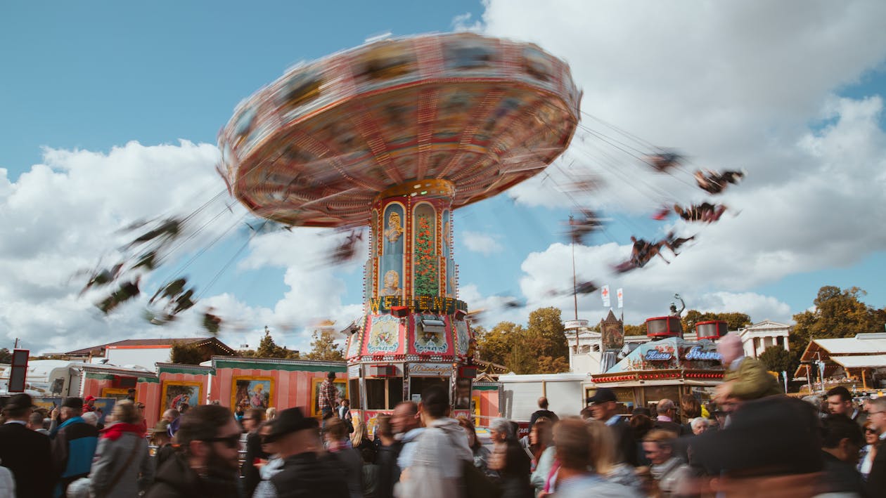 Oktoberfest Carousel Swing Ride in Munich · Free Stock Photo