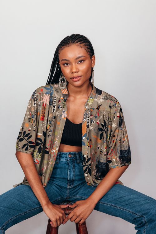 Stylish Portrait of a Young Woman in Casual Attire · Free Stock Photo