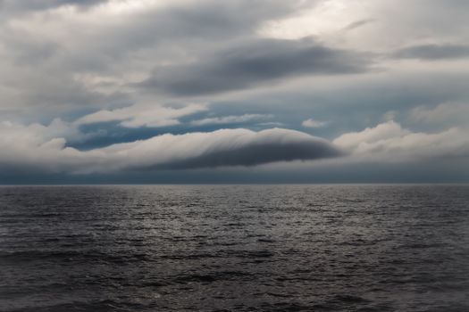 Dramatic Ocean View with Stormy Sky