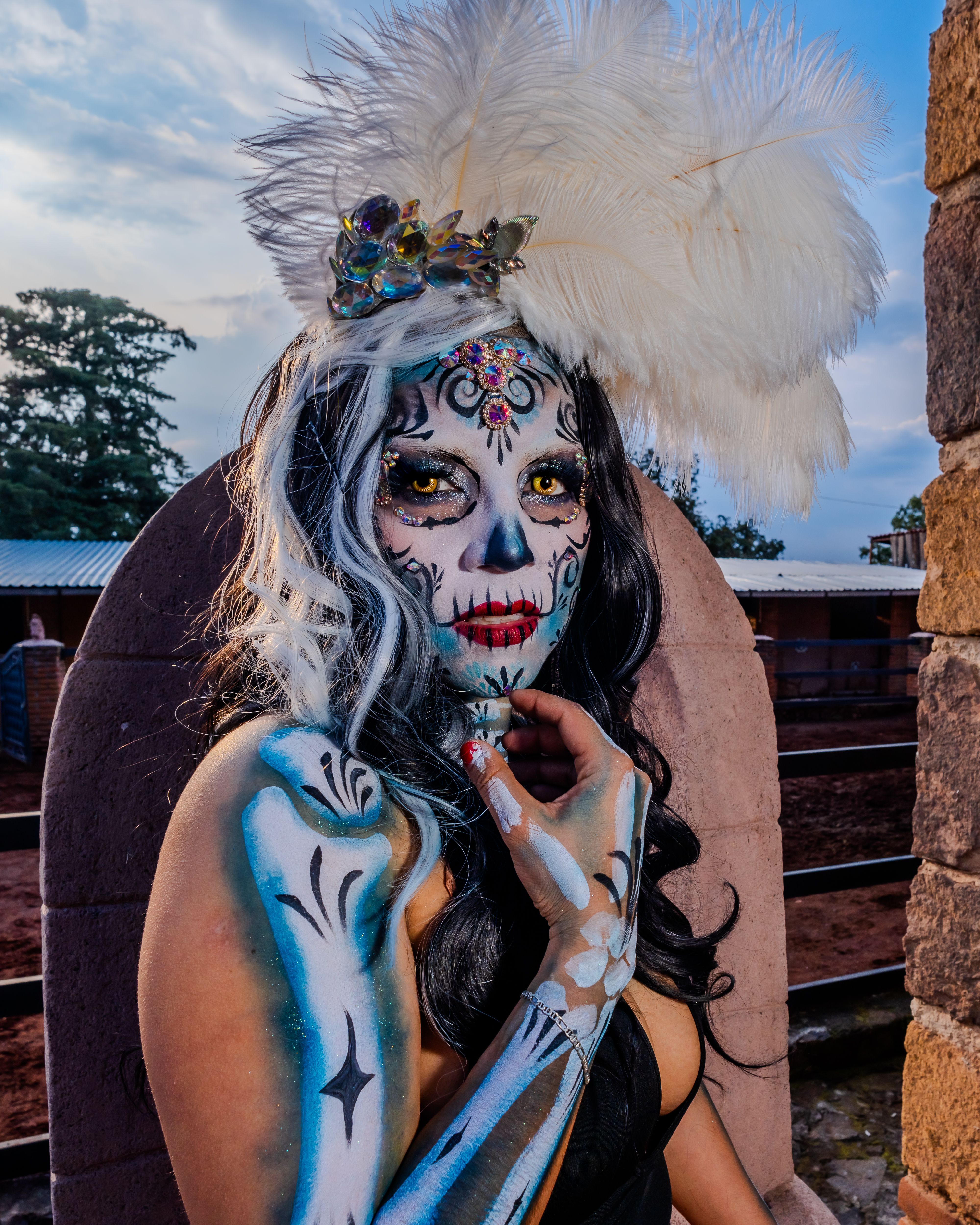 Colorful Catrina Portrait for Day of the Dead · Free Stock Photo