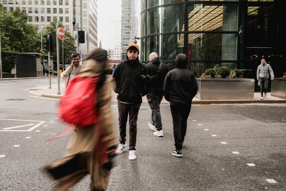 London pedestrians walking