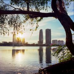 Riverside walkway at golden hour, photo by Q. Hung Pham on Pexels