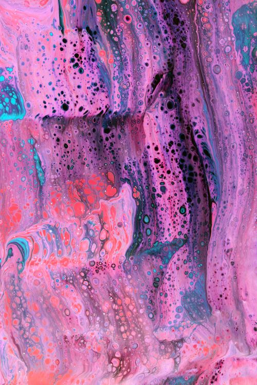 Free Colorful abstract acrylic paint design with vibrant swirls and textures. Stock Photo