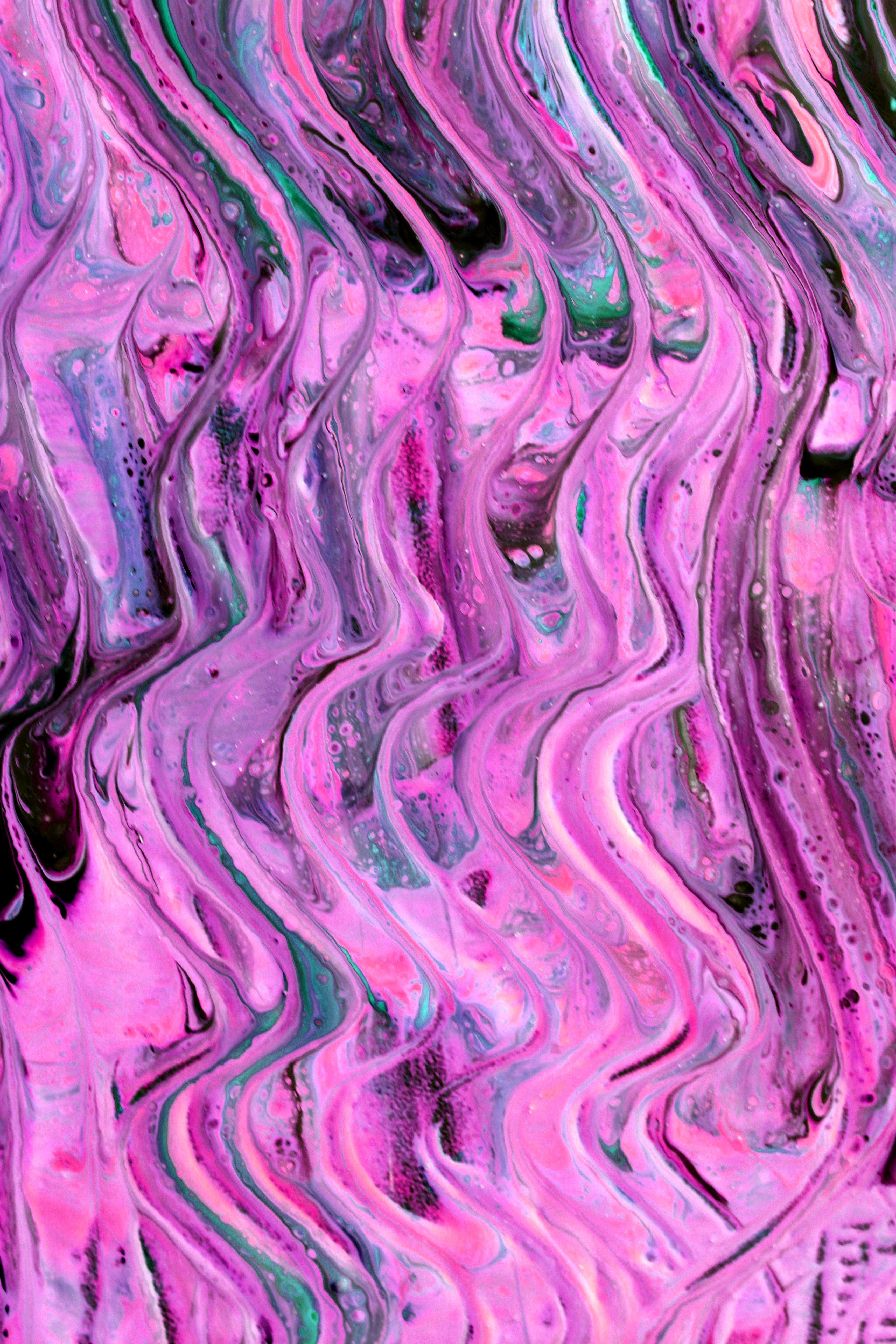 Vibrant Abstract Art with Pink and Purple Swirls · Free Stock Photo