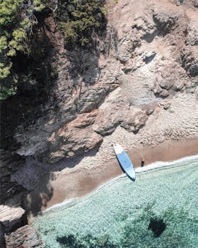 探索法国耶尔壮丽的海岸线，那里有清澈的海水和多岩石的海岸，非常适合夏季冒险