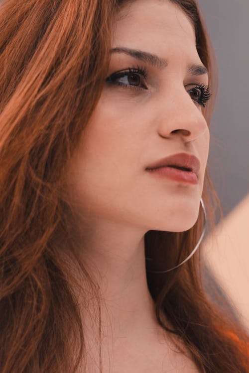 Close-up Portrait Photo Woman with Red Hair