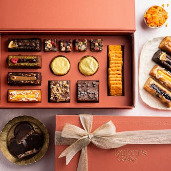 Beautifully packaged assorted sweets for Diwali celebration in Mumbai.