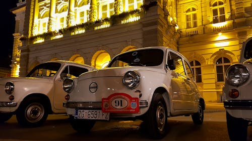 Free stock photo of car, old car, white