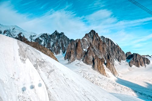 Free Photo of Snow-capped Mountain Stock Photo