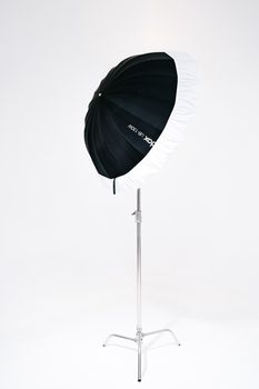 High-quality studio softbox with a sturdy stand for professional photography lighting.