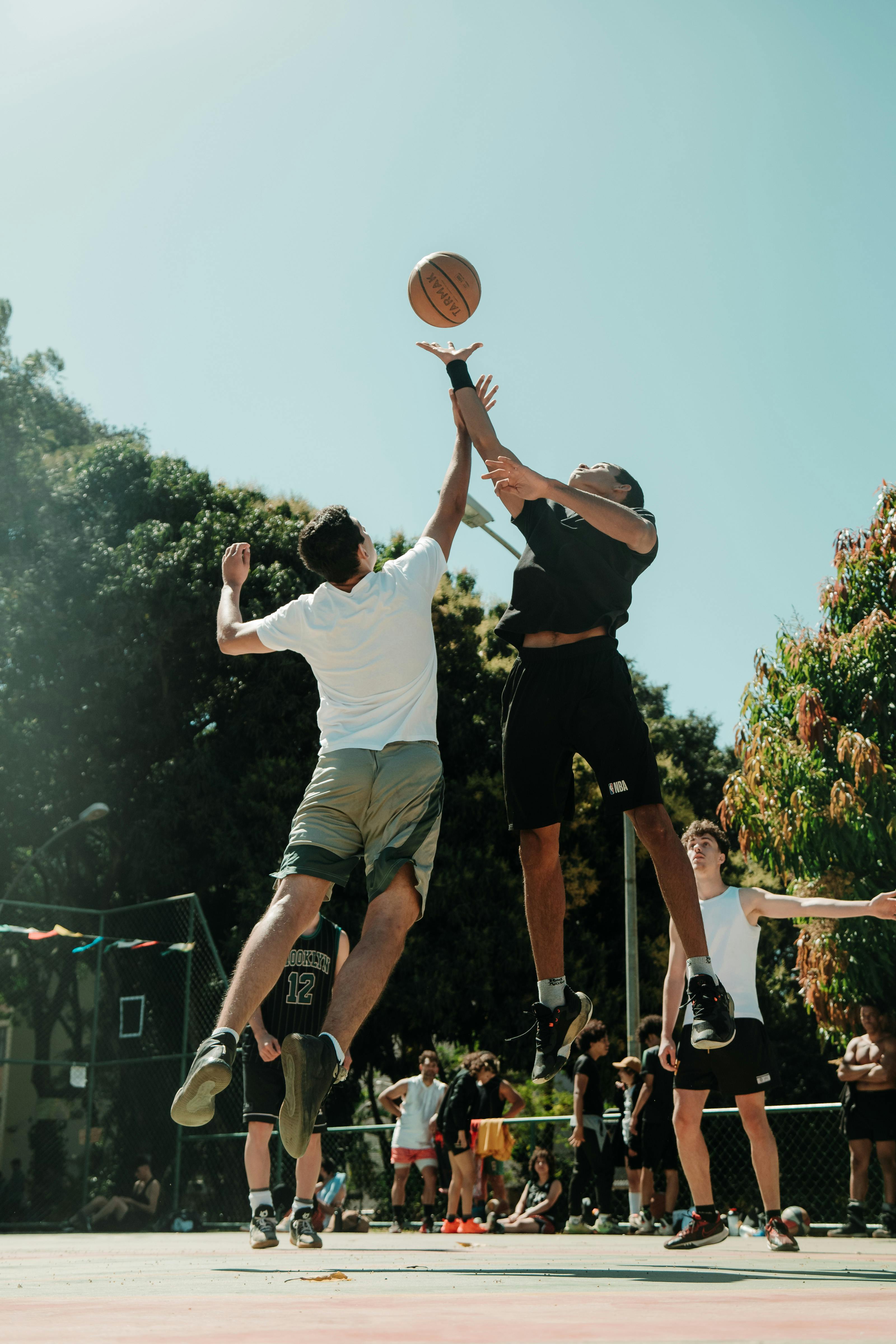 action packed basketball game in sunny brasilia