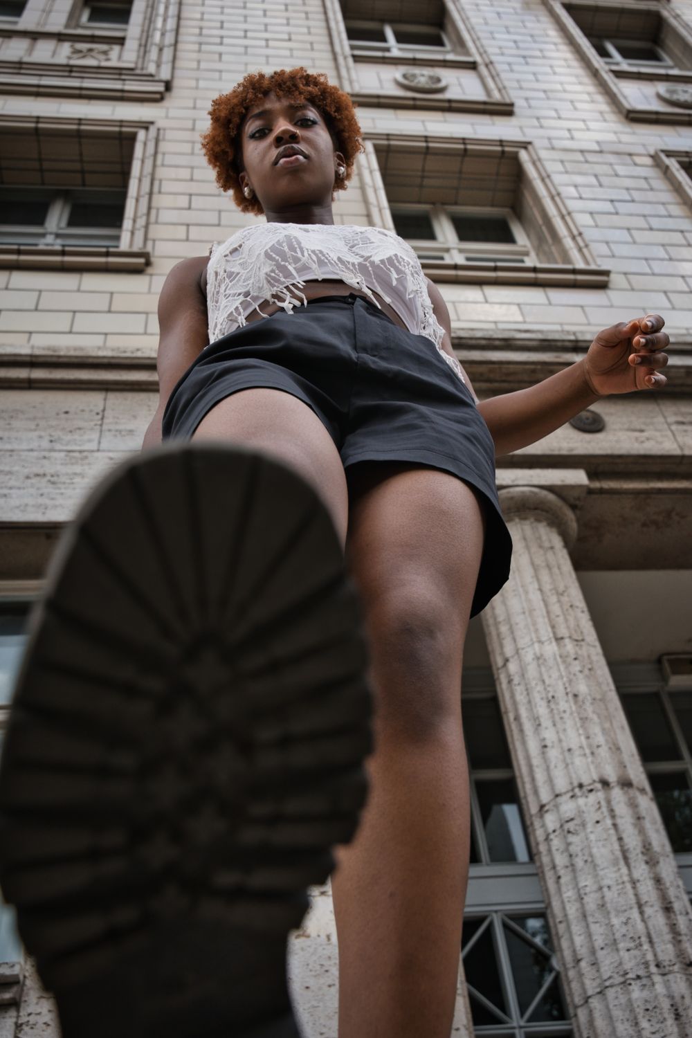 Dynamic Outdoor Portrait in Urban Berlin Setting · Free Stock Photo