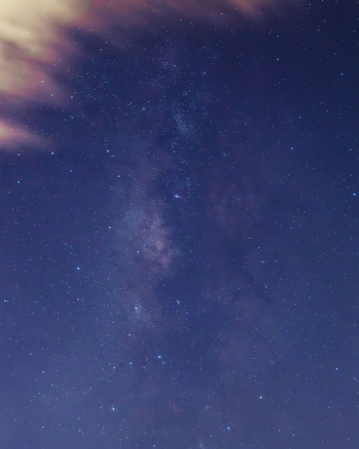 Stunning Night Sky with Milky Way and Clouds · Free Stock Photo