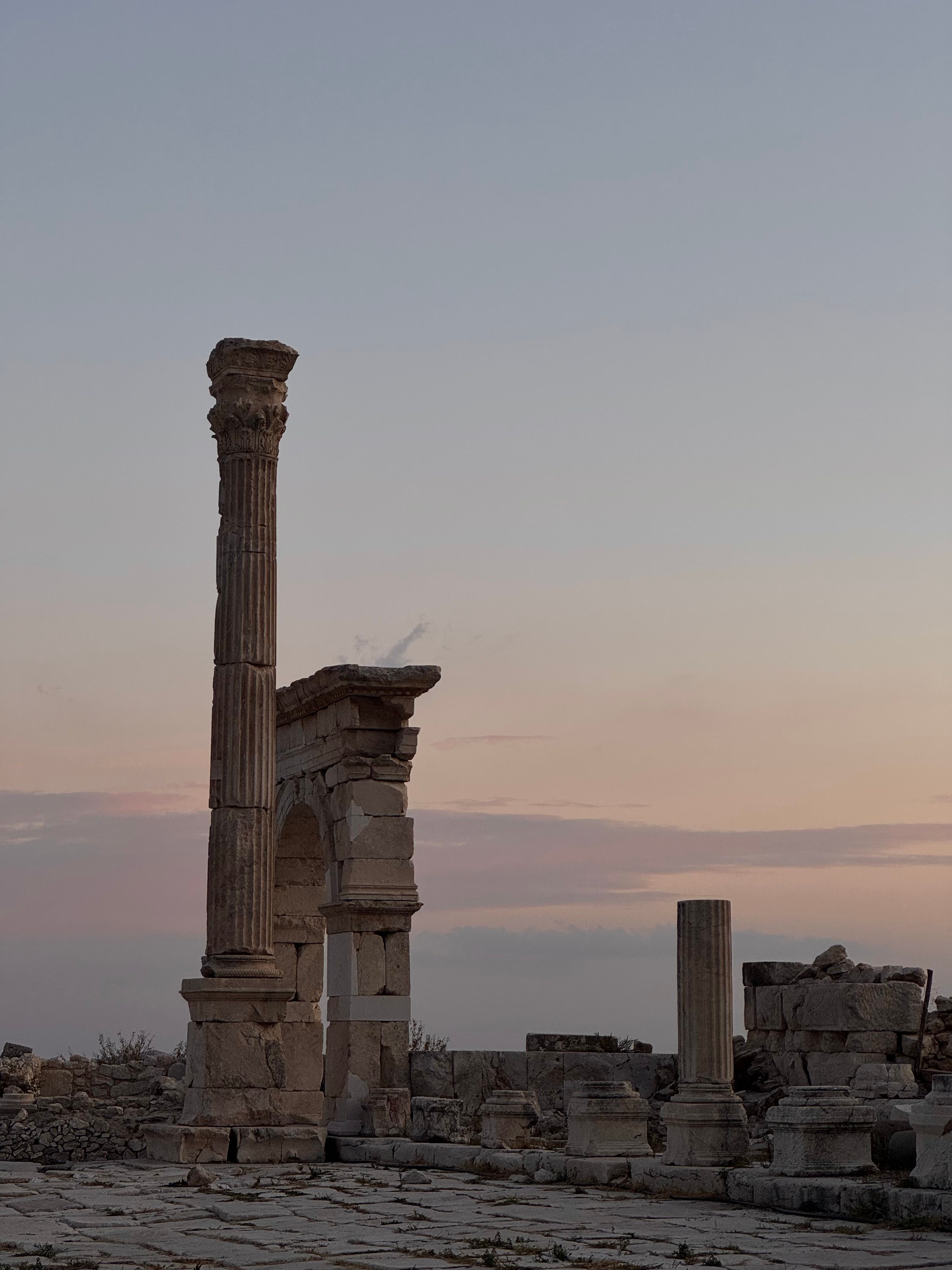 Ancient Roman Ruins at Sunset · Free Stock Photo