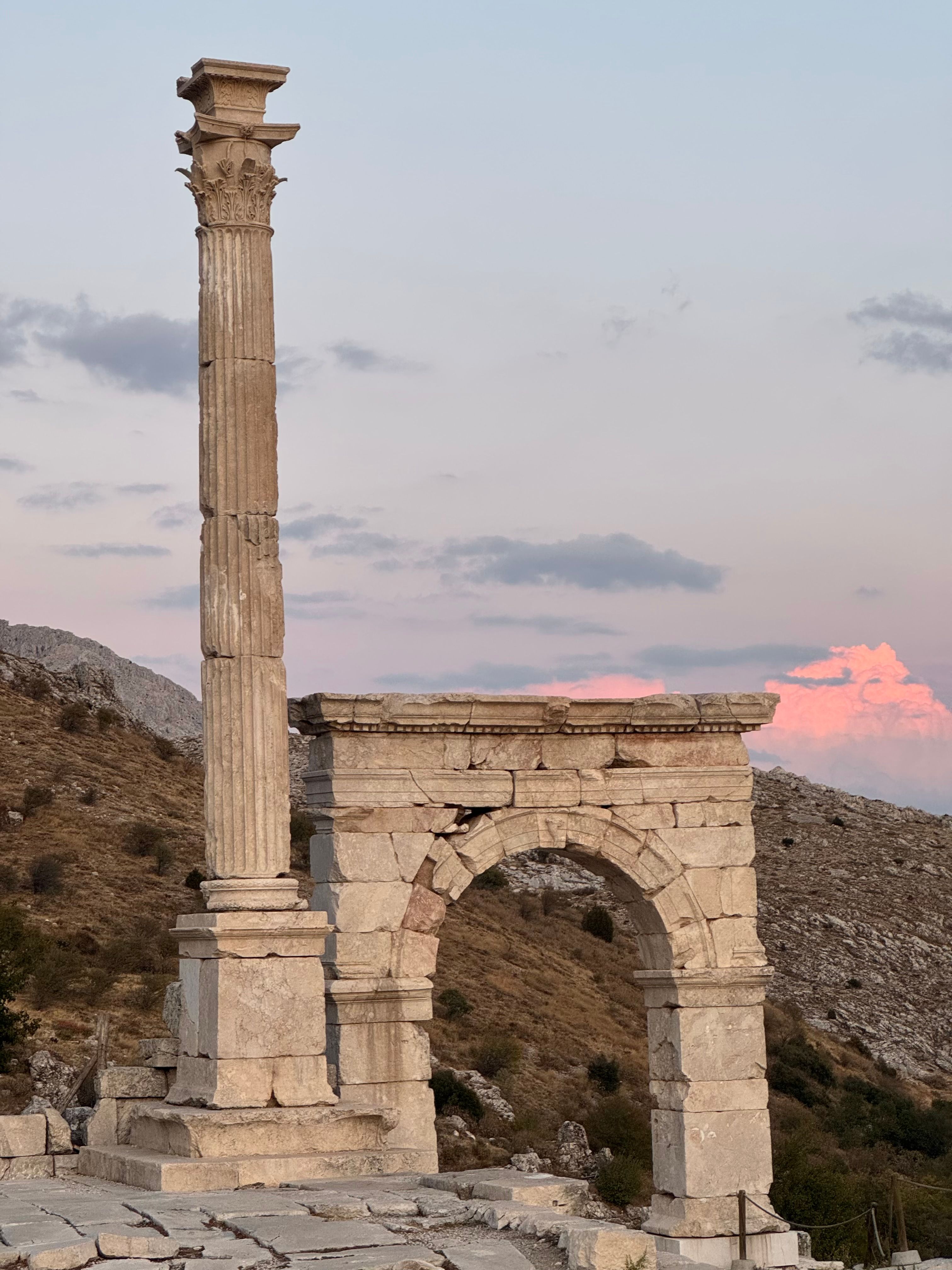 Ancient Roman Ruins at Sunset · Free Stock Photo