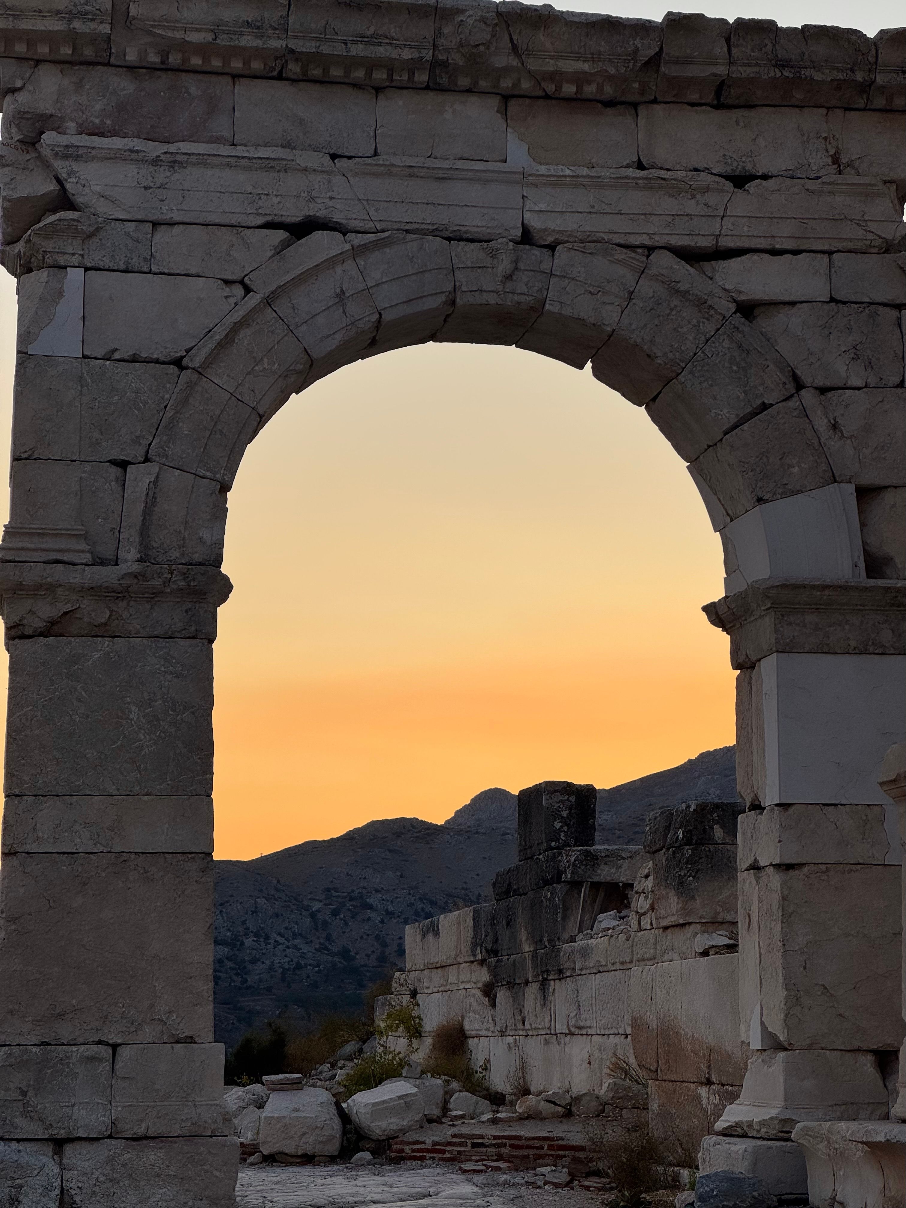 Ancient Ruins Arch at Sunset · Free Stock Photo