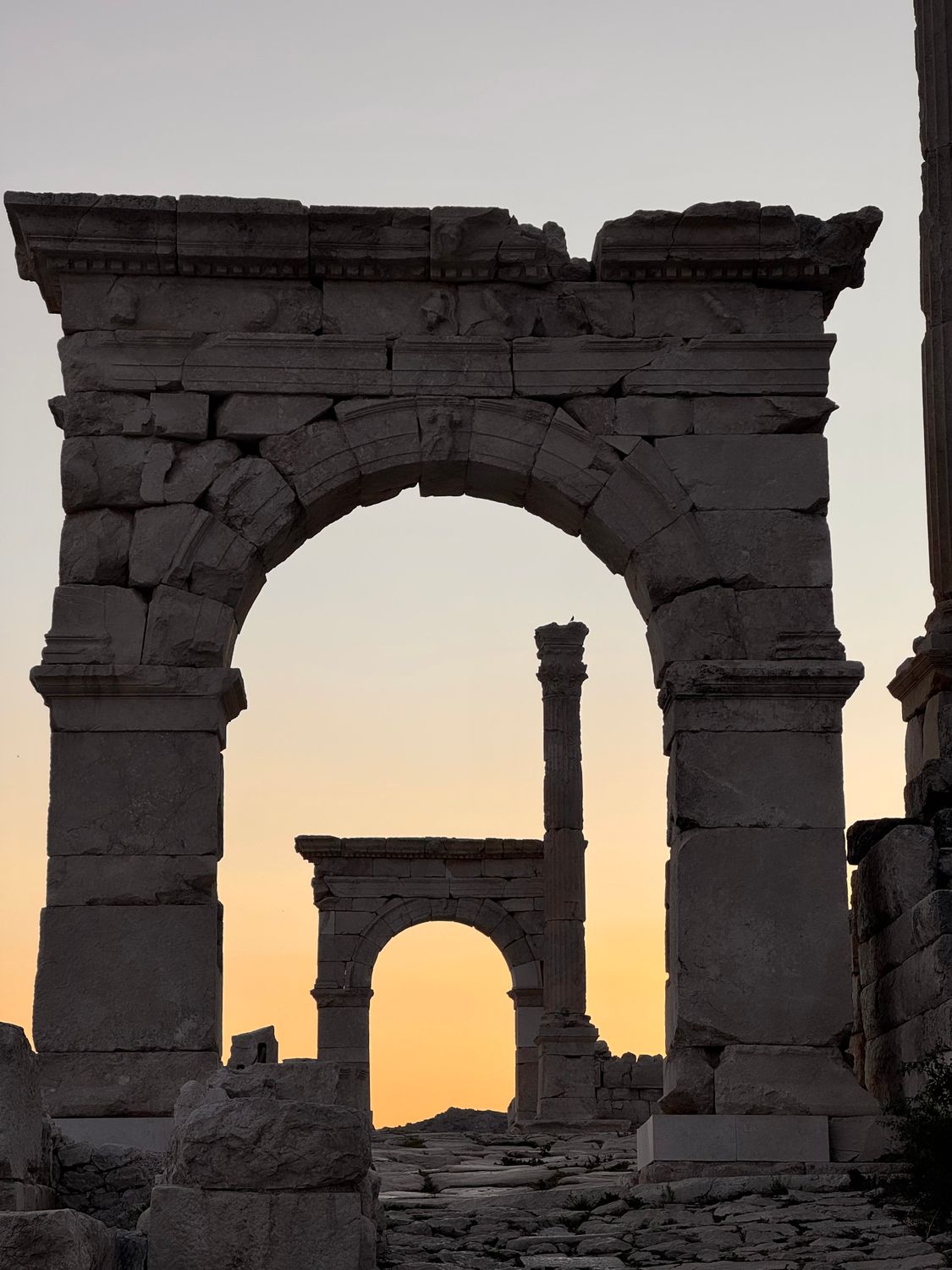 Ancient Roman Arches at Sunset · Free Stock Photo