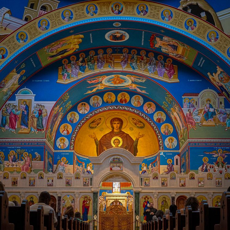 Beautiful Interior of St. Basil Greek Orthodox Church · Free Stock Photo