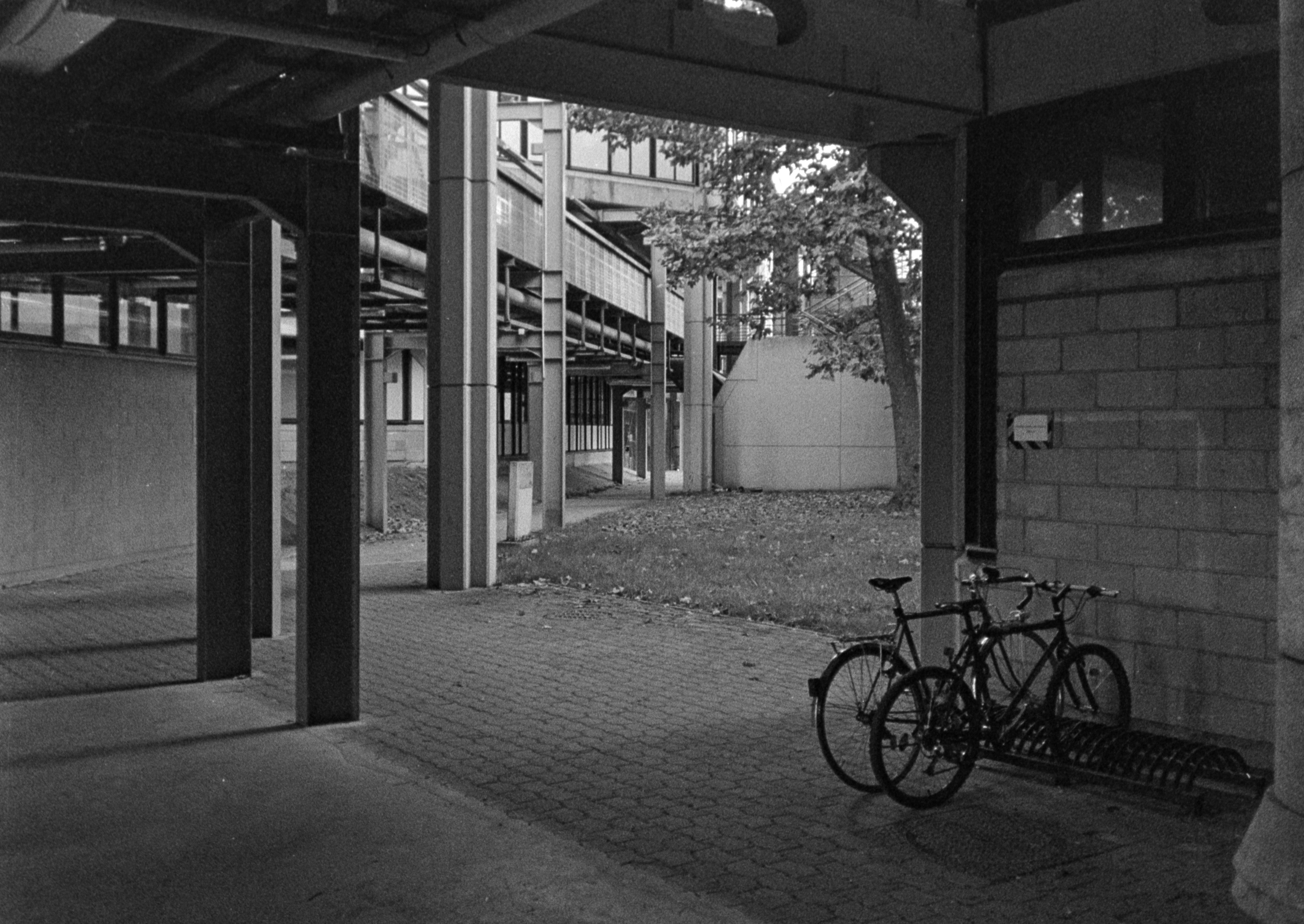 urban architecture with bicycles in compiegne