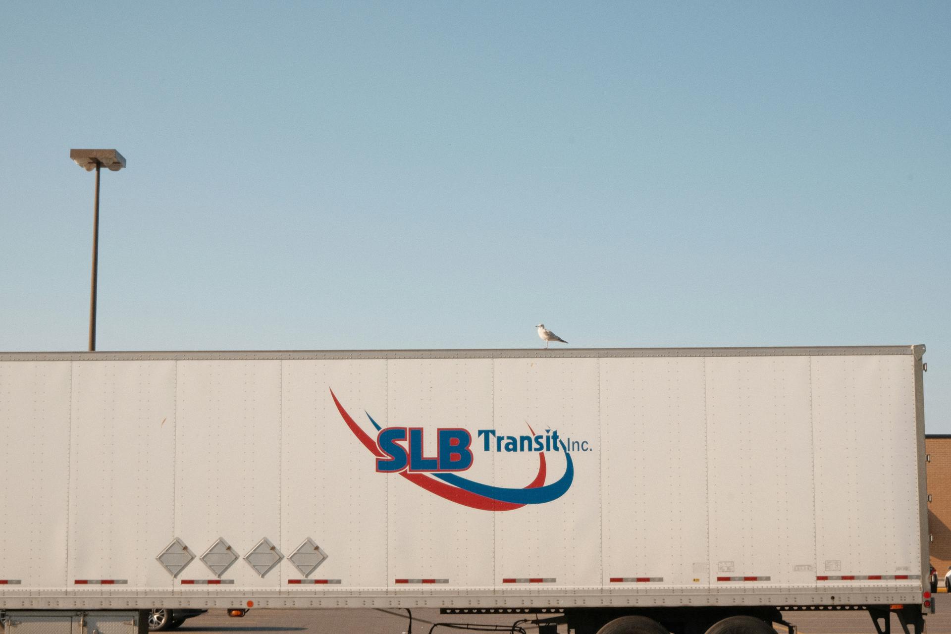 SLB Transit Truck with Bird in Montreal