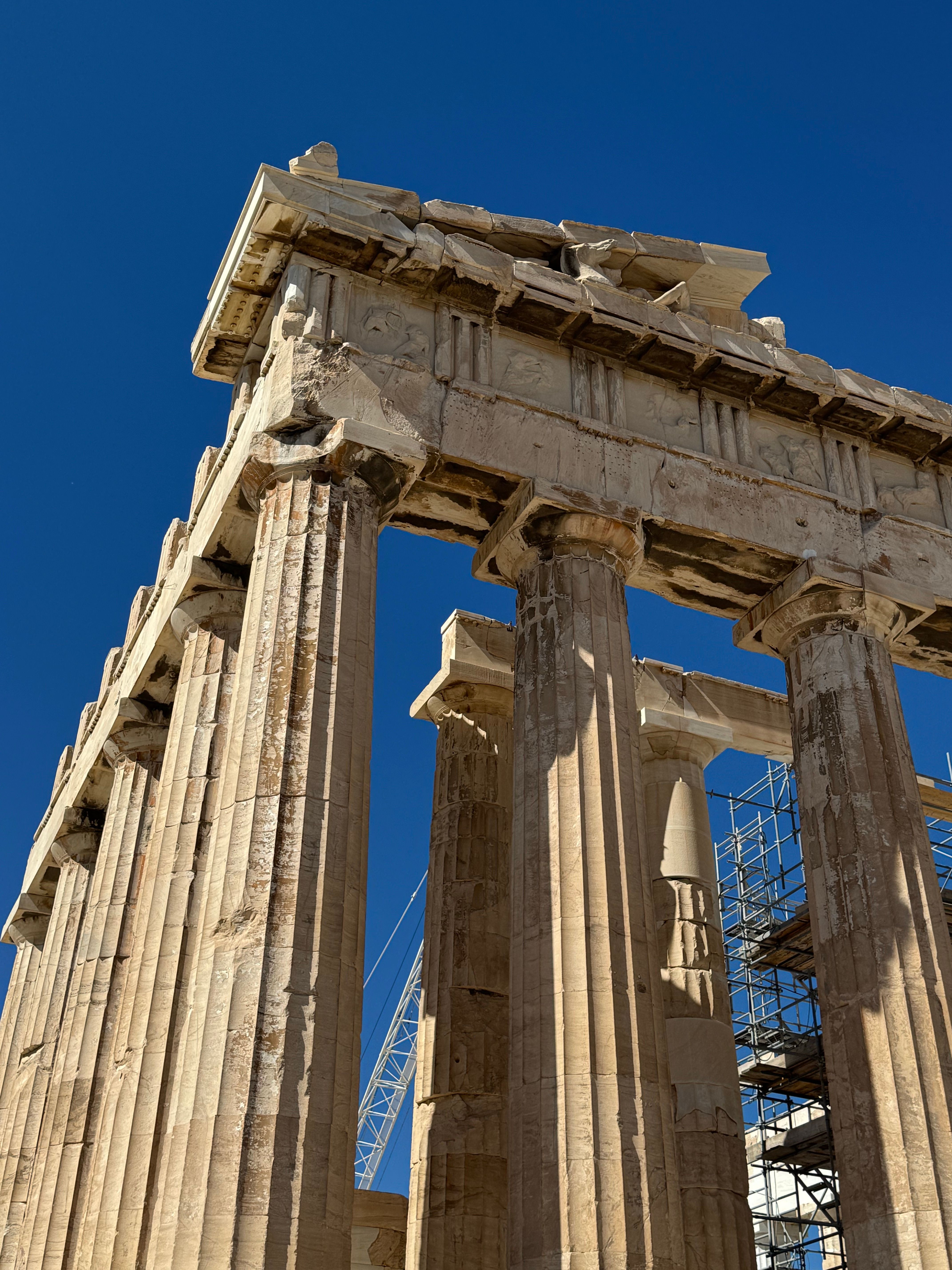 Iconic Parthenon Columns Under Blue Sky · Free Stock Photo