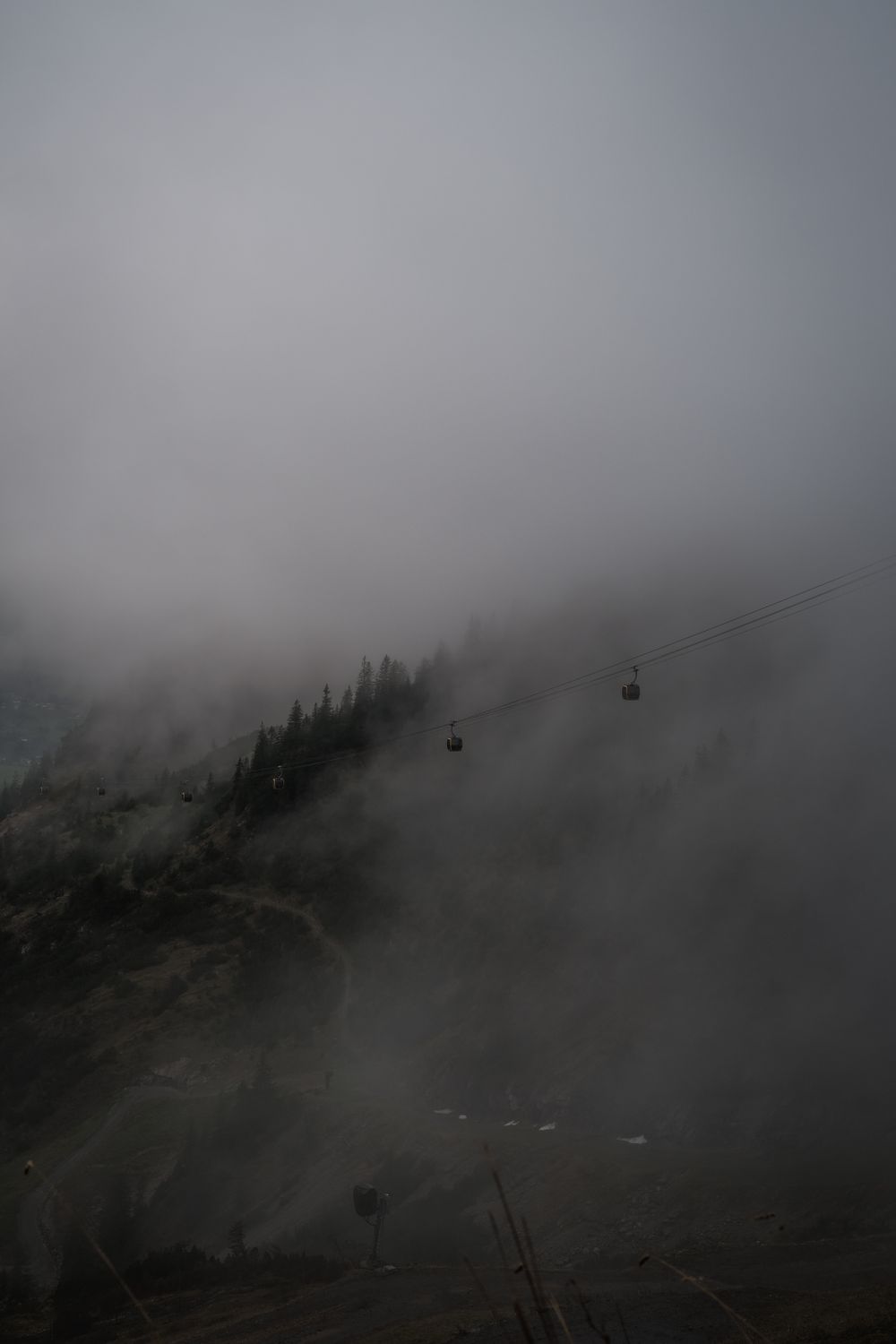 Fog Ride Mystic Fog Over Mountain Cable Car Ride · Free Stock Photo