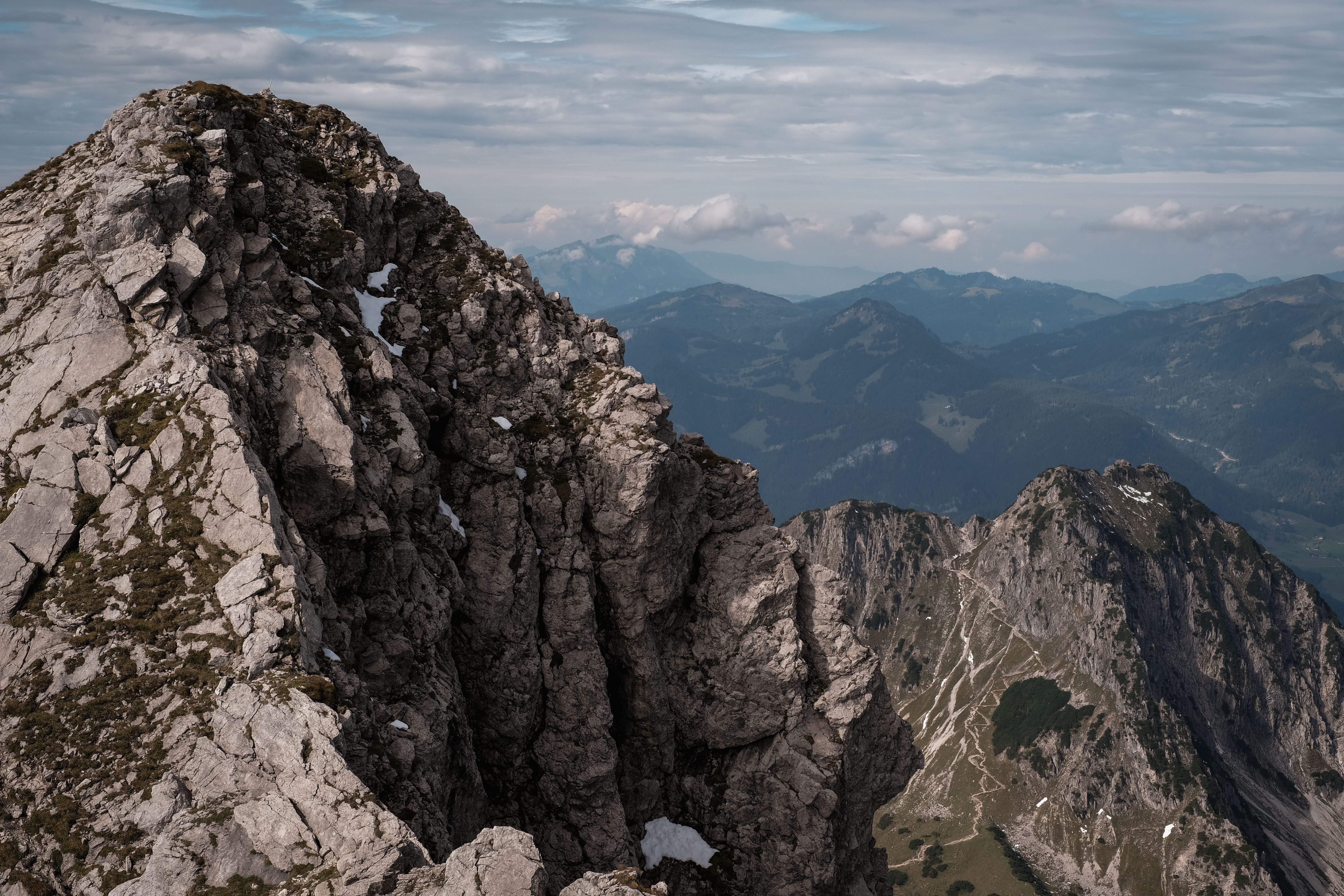 A ridgeline catching the first light