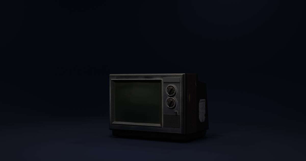 Vintage CRT television set displaying classic broadcast warmth