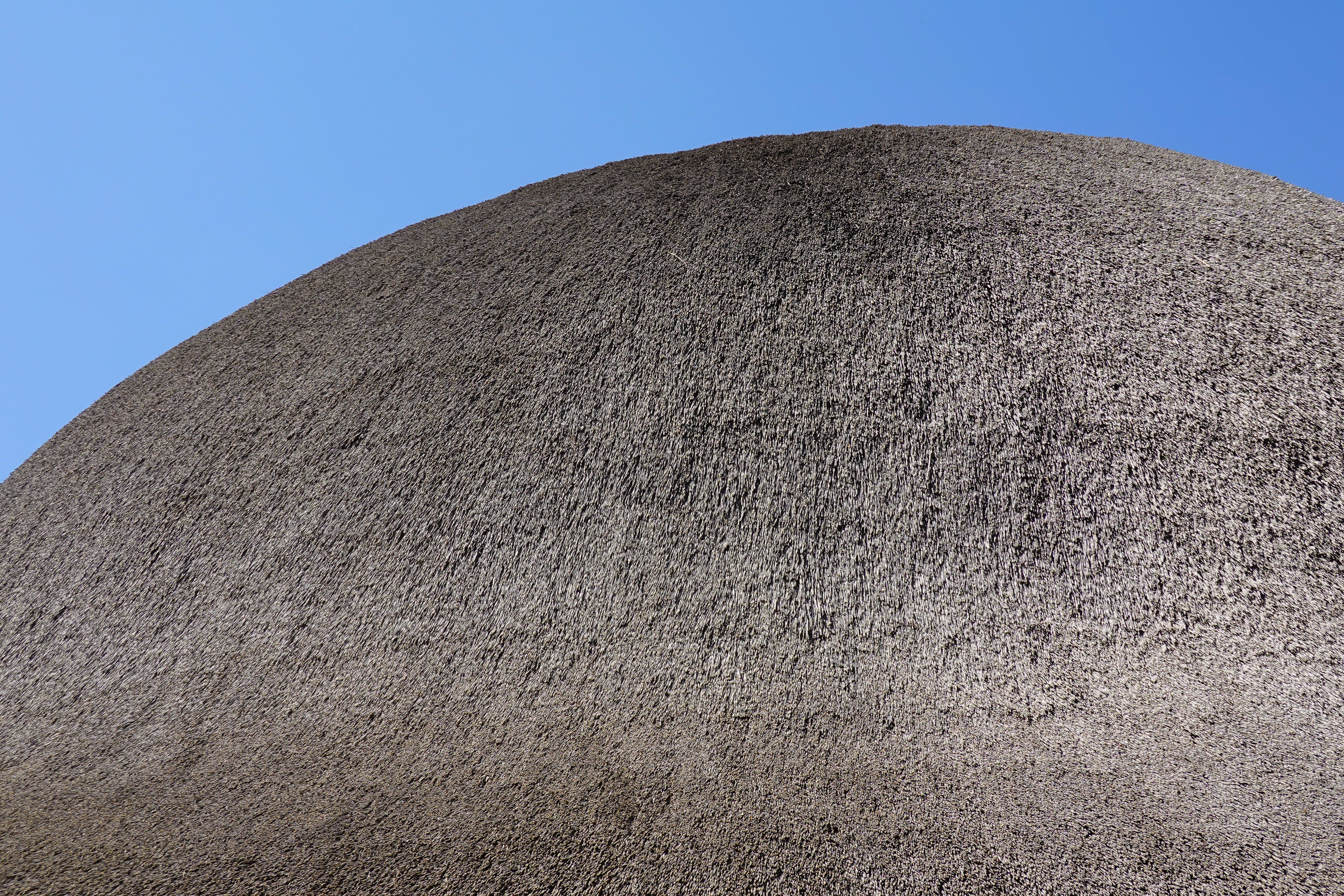 Straw-textured dome roof